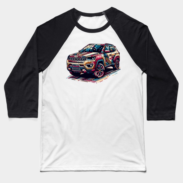 Jeep Compass Baseball T-Shirt by Vehicles-Art